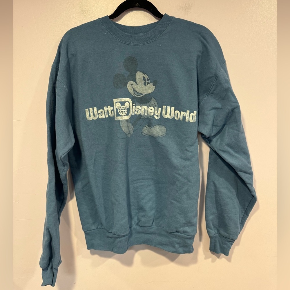 Blue Mickey Mouse classic Walt Disney world‎ sweatshirt